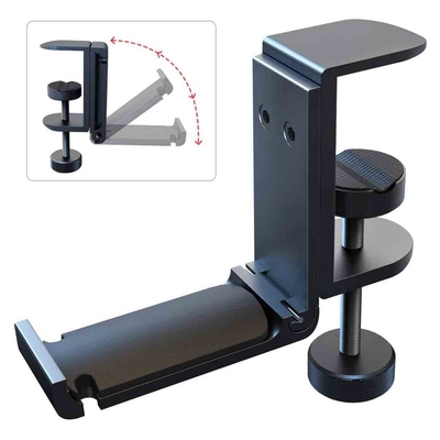 Foldable Adjustable Gaming Headset Hanger Under Desk RoHS Approved