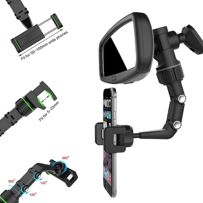 6.9 Inch Multifunctional Phone Holder Universal Car Rear View Mirror Mount